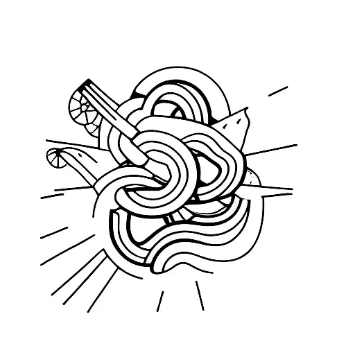 a canal wih a bridge tattoo design idea