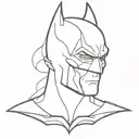 Batman outline drawing tattoo tattoo design idea
