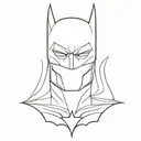 Batman outline drawing tattoo tattoo design idea