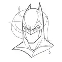 Batman outline drawing tattoo tattoo design idea