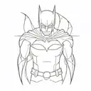 Batman outline drawing tattoo tattoo design idea