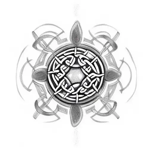 celtic looking with the names kayla, lily, hannah, cody tattoo design idea