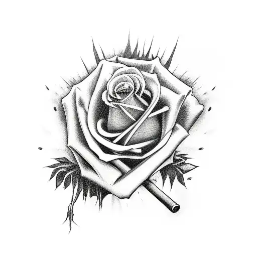 Grim Reaper roses  tattoo design idea