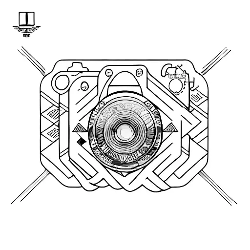 color spectrum prism camera sensor belgium tattoo design idea