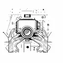 color spectrum prism camera sensor belgium tattoo design idea