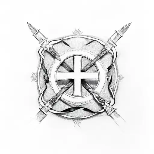 three Cross, fear god, crown tattoo design idea