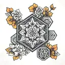 Hexagon tattoo design idea
