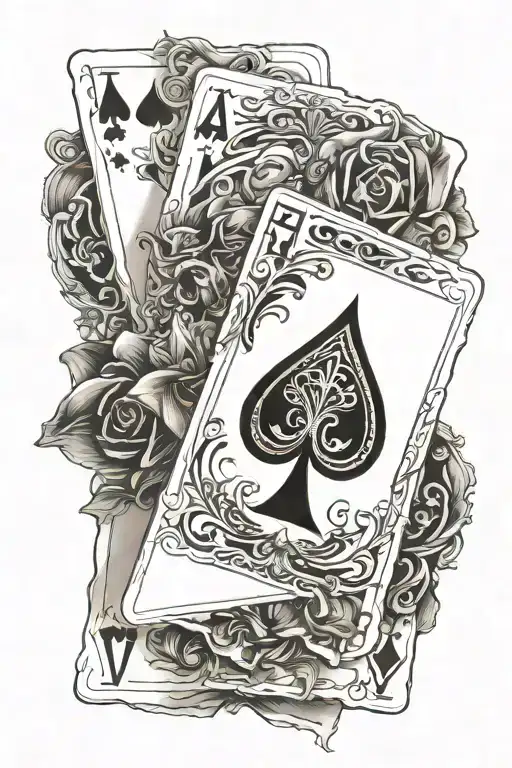 Blackjack cards  tattoo design idea