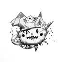 Mimikyu tattoo design idea