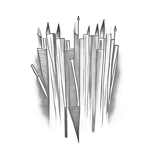 A musical staff made up of book spines tattoo design idea