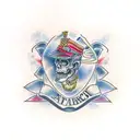 Andrews name in forearm tattoo design idea