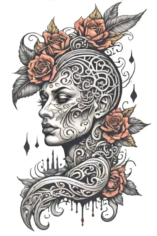 Blackout tattoo design idea