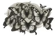 Life Goes On with 4 Butterflies flying tattoo design idea
