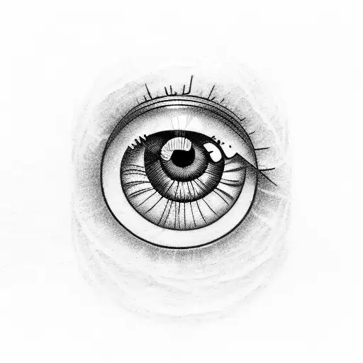 crying eye tattoo design idea