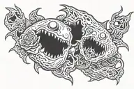 old cod zombies perk logos tattoo design idea