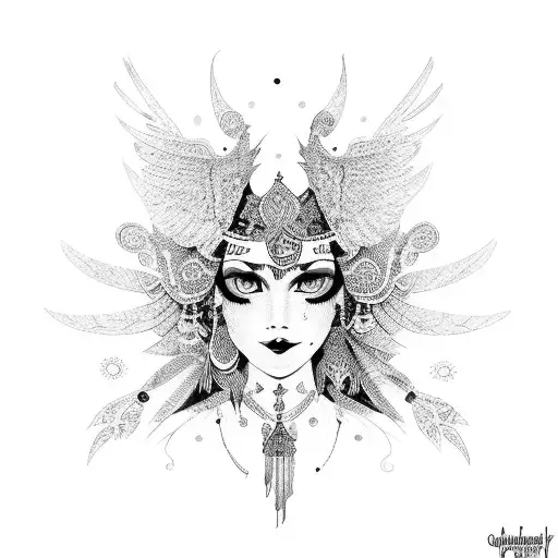Gypsy soul bird tattoo design idea
