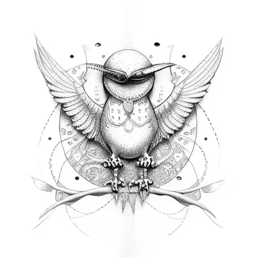 chained free bird tattoo design idea