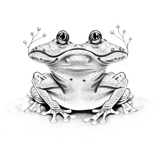 Japanese frog tattoo design idea