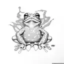 Japanese frog tattoo design idea