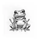 Japanese frog tattoo design idea