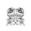Japanese frog tattoo design idea