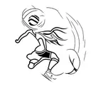 Volleyball player diving to make a save tattoo design idea