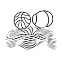 Volleyball player diving to make a save tattoo design idea