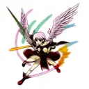 Demon Winged Sword tattoo design idea