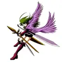 Demon Winged Sword tattoo design idea