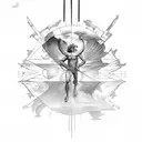 the history of icarus and daedalus since the labirynthun until the fall tattoo design idea