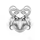 Aries chest tattoo tattoo design idea