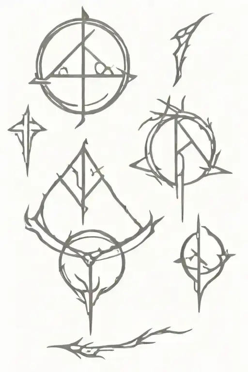 Bloodborne runes tattoo design idea