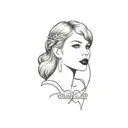 a small minimalistic tattoo inspired by taylor swift songs clara bow and new years day really pretty but minimalistic an tattoo design idea