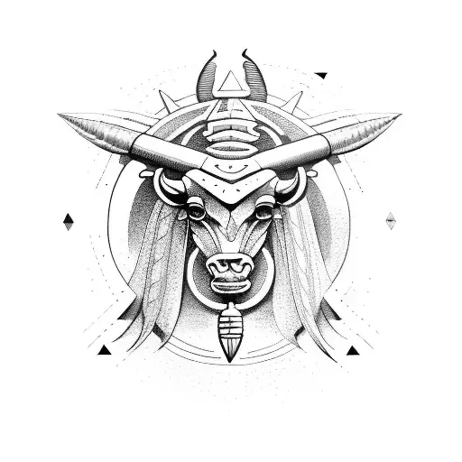 gemini Taurus Sagittarius flower tattoo design idea