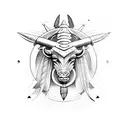 gemini Taurus Sagittarius flower tattoo design idea