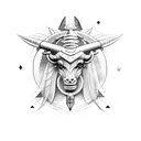 gemini Taurus Sagittarius flower tattoo design idea