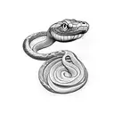 Straight snake tattoo design idea