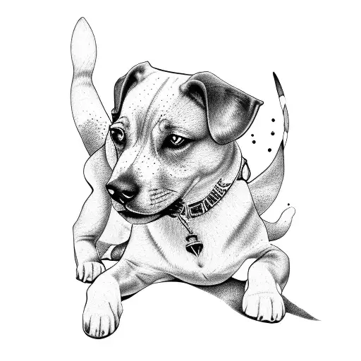 Cosmo the dog tricep tattoo tattoo design idea