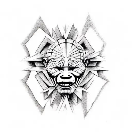 demonic mandela tattoo design idea