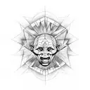 demonic mandela tattoo design idea