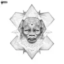 demonic mandela tattoo design idea