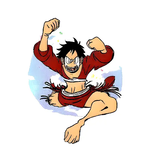 Monkey D luffy Gear 5 tattoo design idea