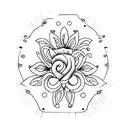 ramos de flor com algumas folhas  tattoo design idea