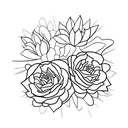 ramos de flor com algumas folhas  tattoo design idea