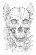 Bear skull tattoo design idea