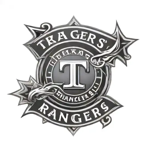 Texas rangers baseball logo incorporated tattoo design idea