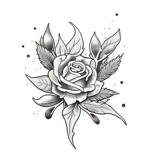 sage plant tattoo design idea