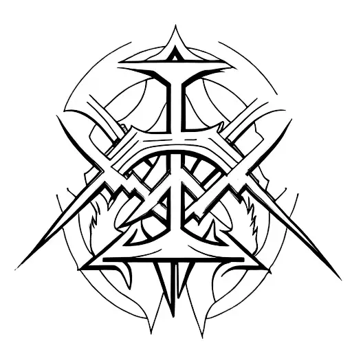 Metallica logo with a nature-themed twist tattoo design idea
