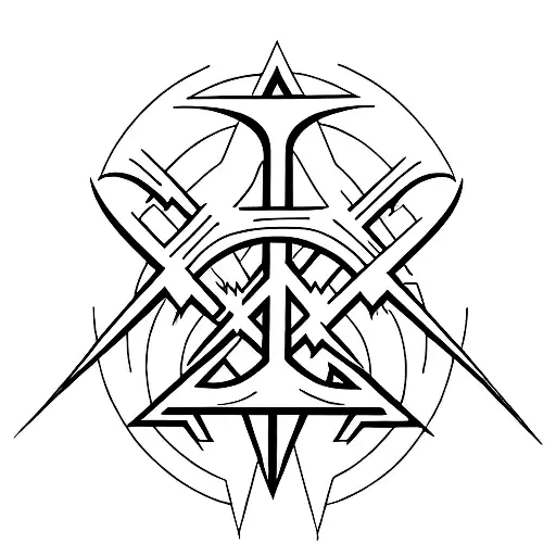 Metallica logo with a nature-themed twist tattoo design idea
