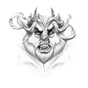 beauty and the beast  tattoo design idea